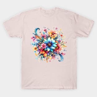 watercolor flower bouquet T-Shirt